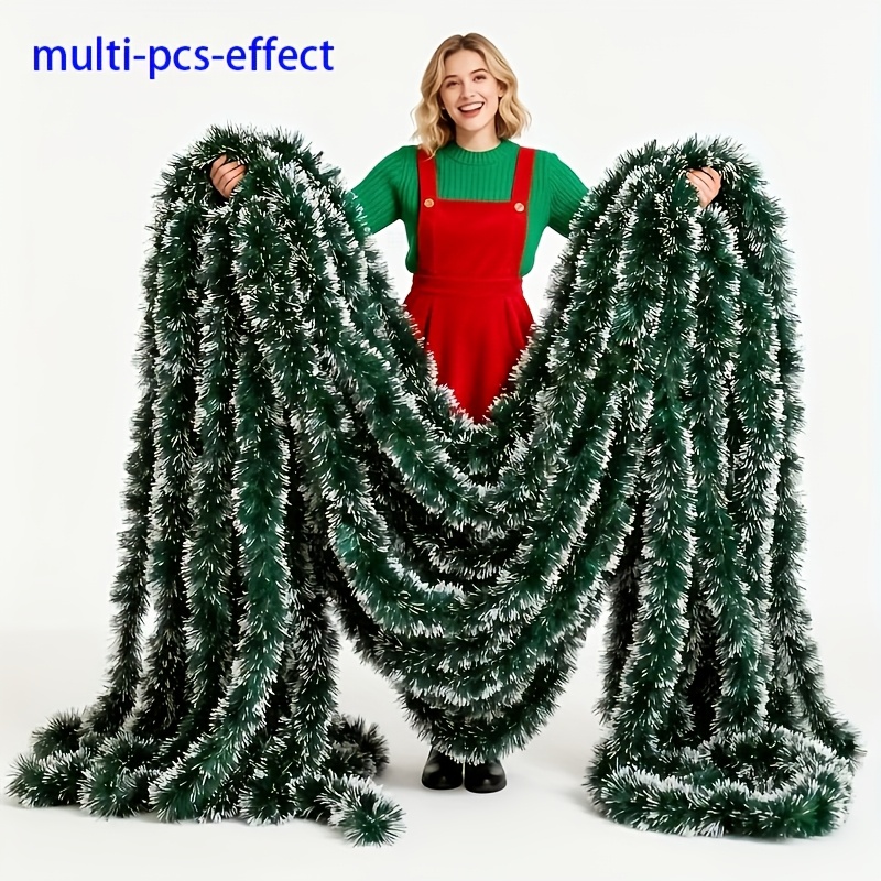 Tinsel Garland Decoration - Guirnalda de oropel navideña de 6/14M,