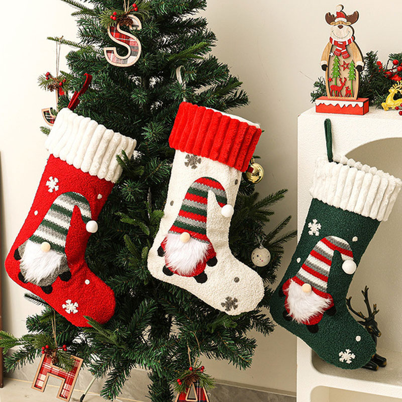 Christmas Stocking Hanging - Nuevo Adorno de Navidad de Felpa,