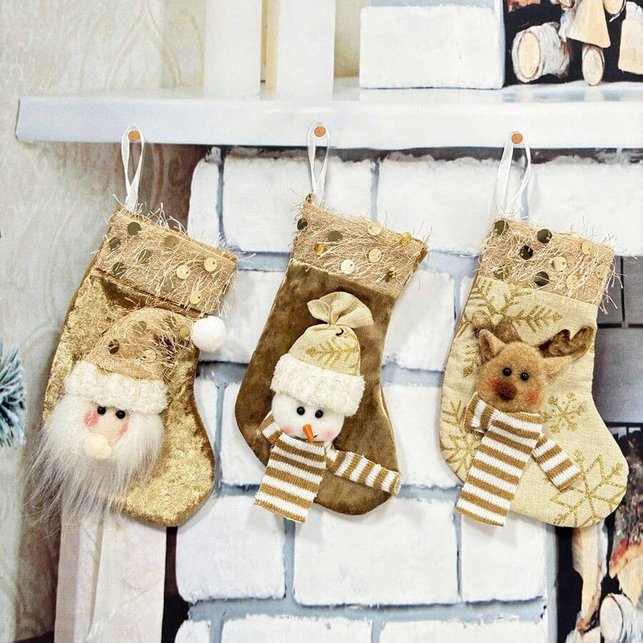 3 piezas de calcetines decorat - Christmas Stocking Hanging reseña y precio