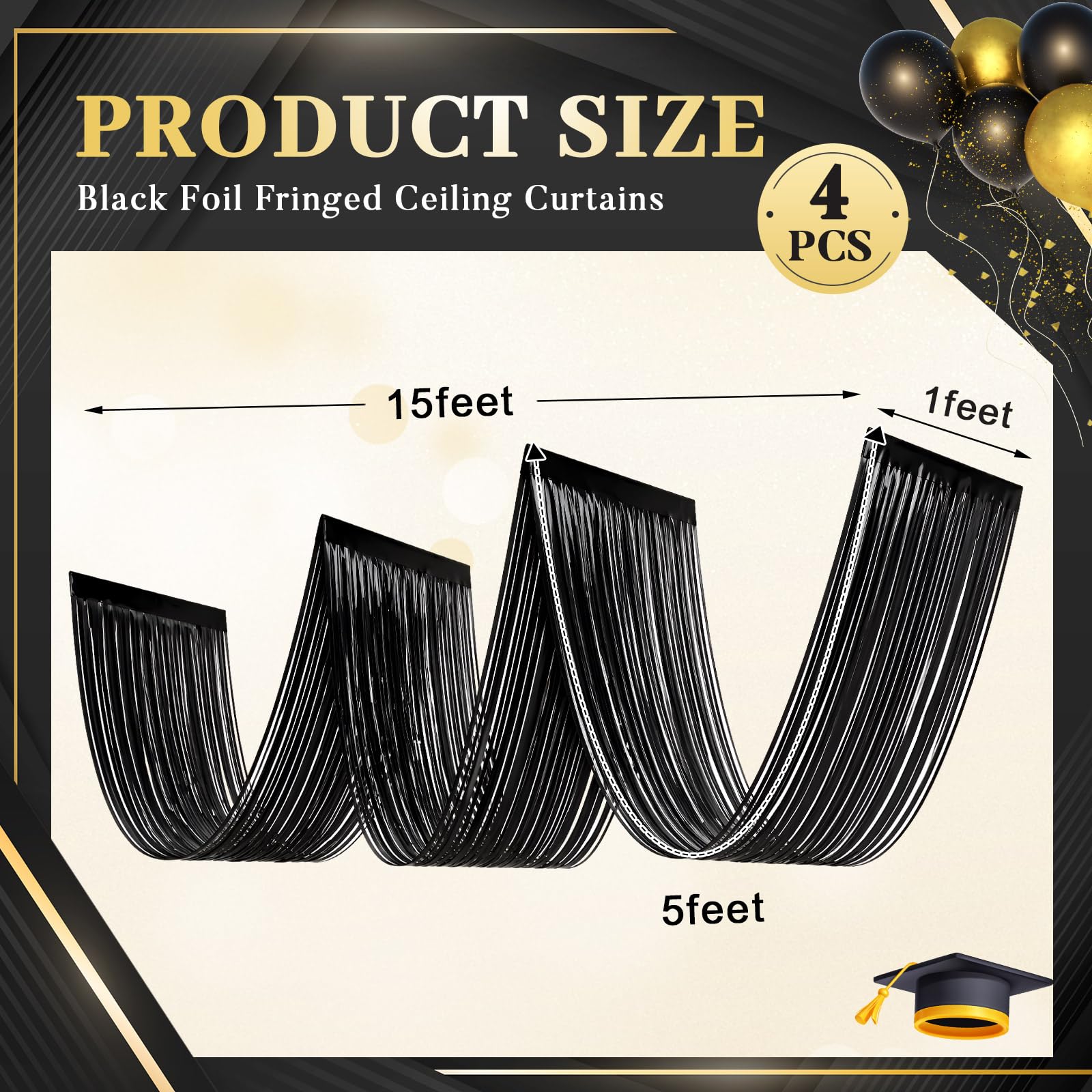4 Piezas de Cortina de Flecos  - Tinsel Garland Decoration reseña y precio