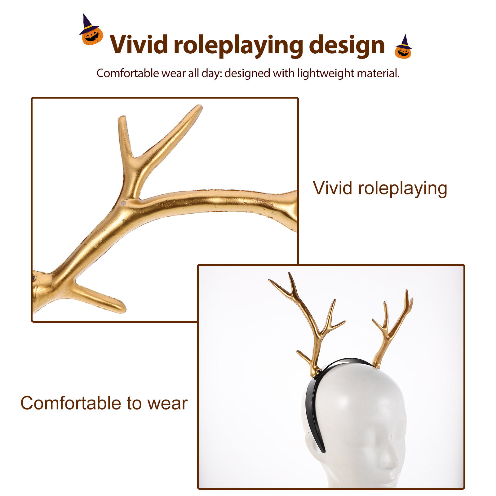 2 diademas navideñas con cuern - Reindeer Antlers Headband reseña y precio