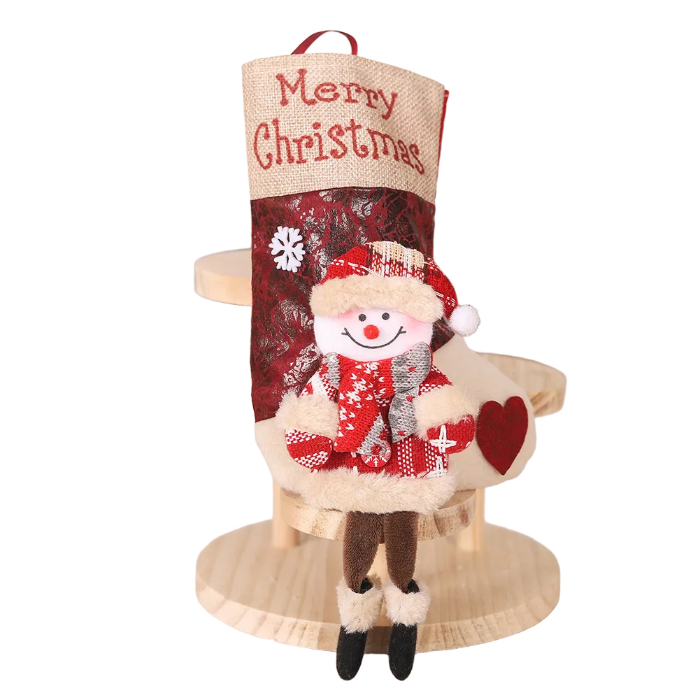 Media navideña grande con tela - Christmas Stocking Hanging reseña y precio